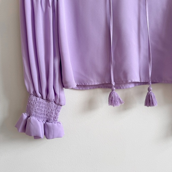 REBECCA MINKOFF • Penelope Ruffle Blouse in Lilac - Picture 5 of 14